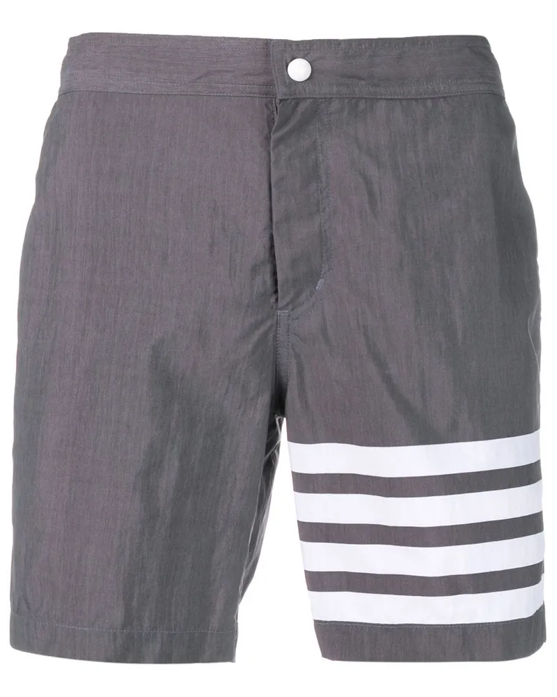 Thom Browne Badeshorts mit Druckknopf - Grau Grau