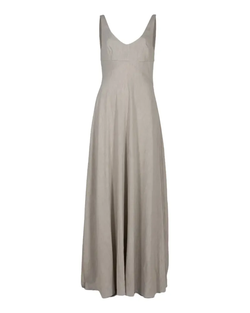 STAUD Madison V-neck maxi dress - Nude Nude