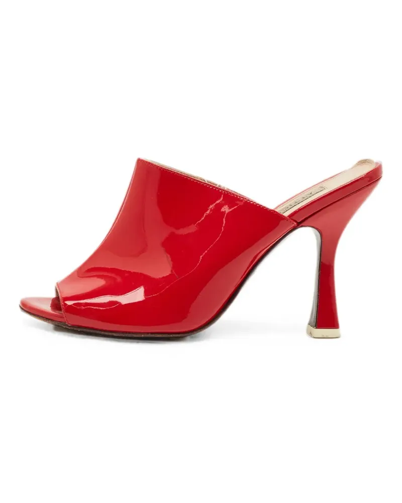 ATTICO leather heeled sandals - Rot Rot
