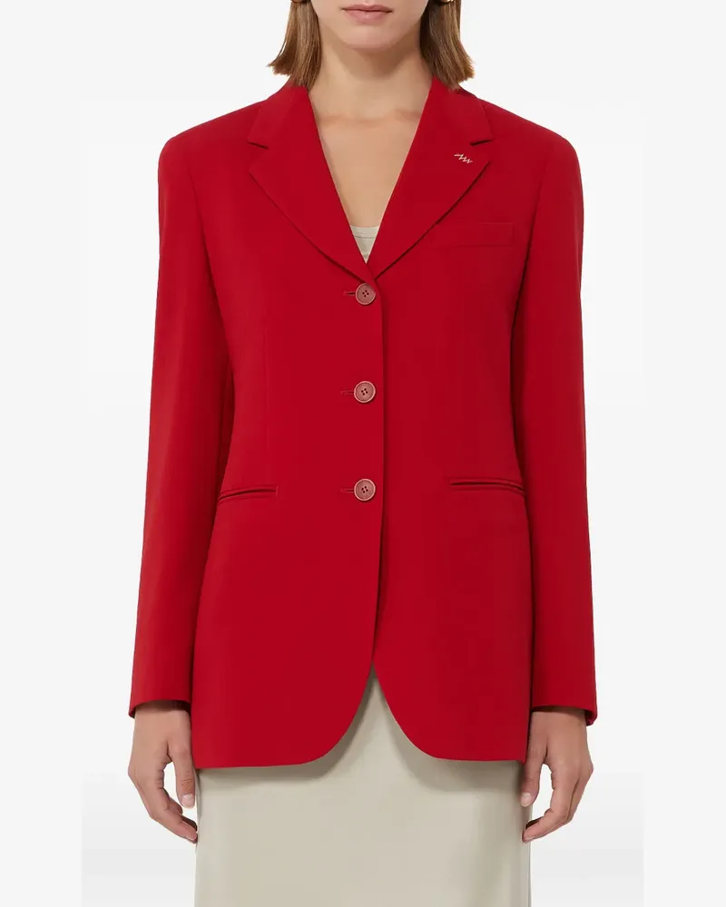 Max Mara Einreihiger Blazer - Rot Rot