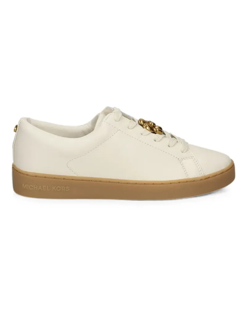Michael Kors flower-detail leather sneakers - Nude Nude