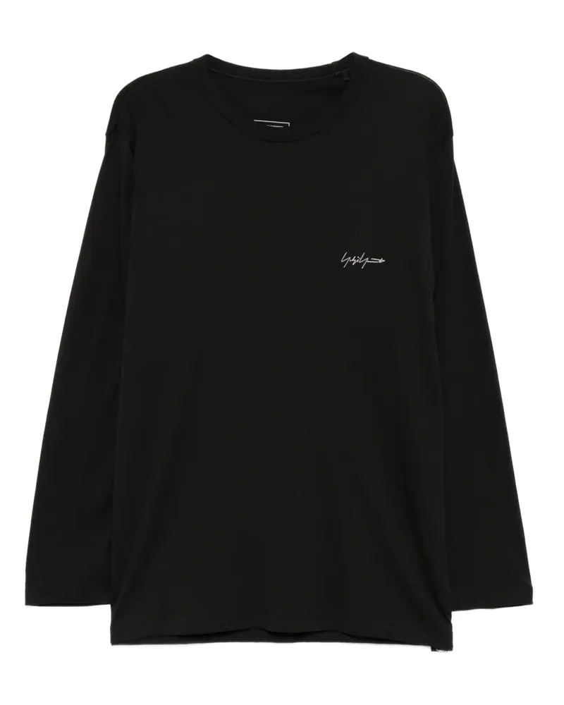 Y-3 Langarmshirt aus Baumwolle - Schwarz Schwarz
