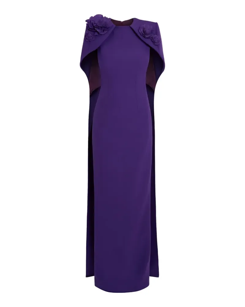 Safiyaa Lennox floral-appliqué maxi dress - Violett Violett
