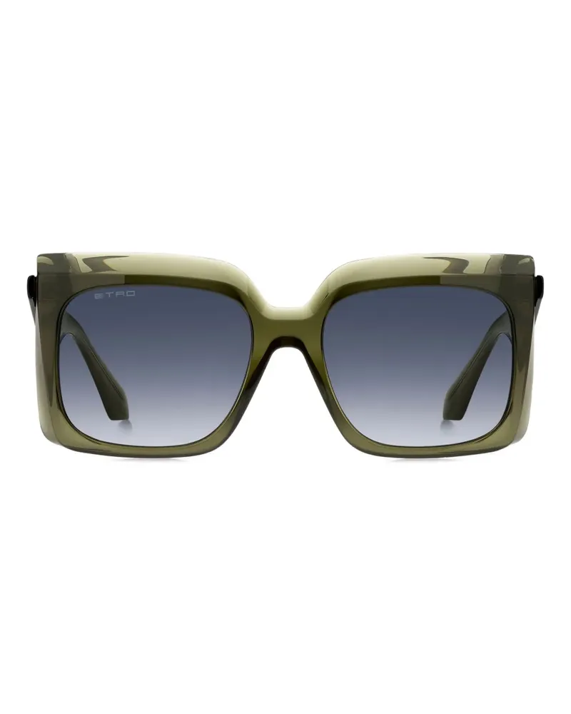 Etro Sonnenbrille mit geometrischem Gestell - Grün Grün