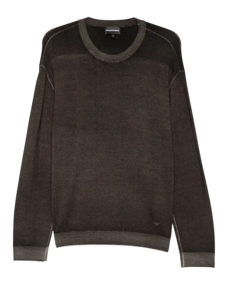 Emporio Armani Pullover mit gerippten Details - Grün Grün