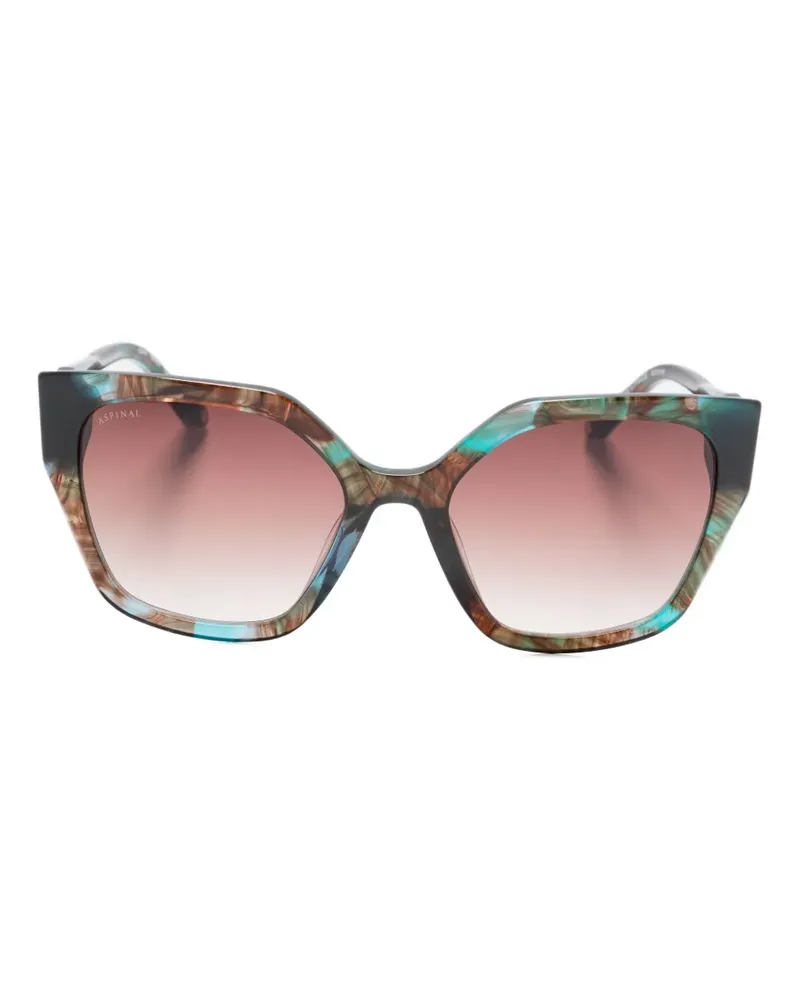 Aspinal of London Sonnenbrille mit Butterfly-Gestell - Blau Blau