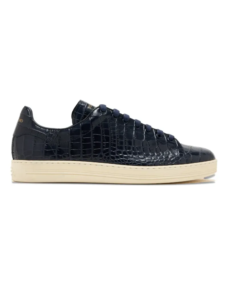 Tom Ford Warwick Sneakers mit Alligator-Print - Blau Blau