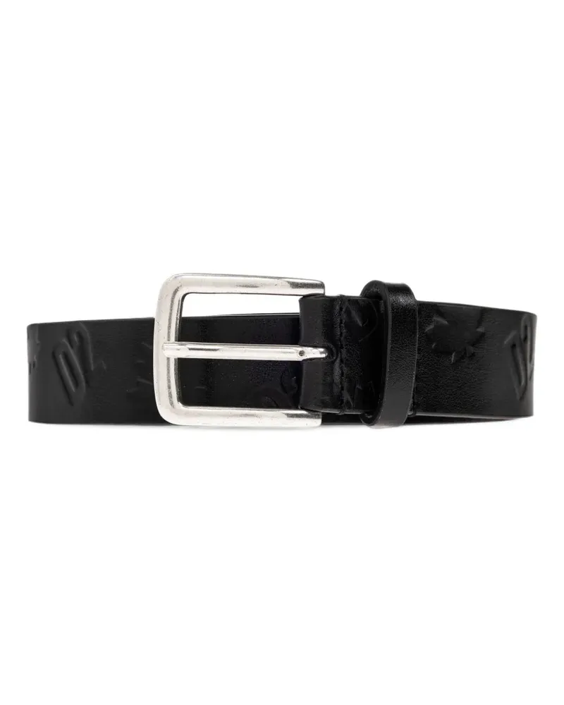 Dsquared2 logo-embossed belt - Schwarz Schwarz