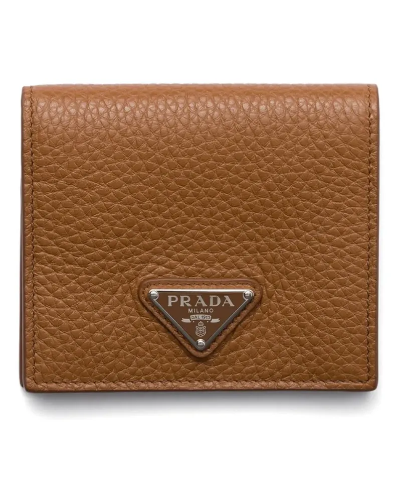 Prada Strukturiertes Portemonnaie - Braun Braun