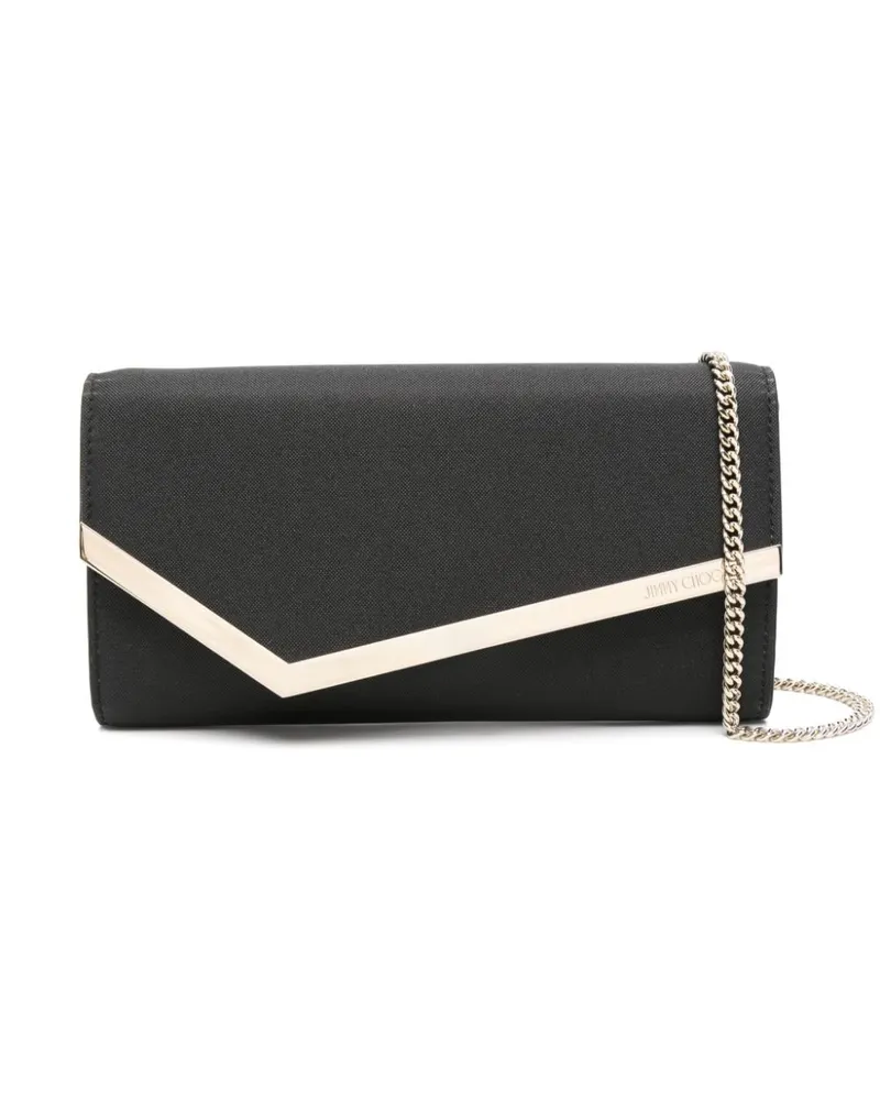 Jimmy Choo Mini Emmie Glitter Clutch - Schwarz Schwarz