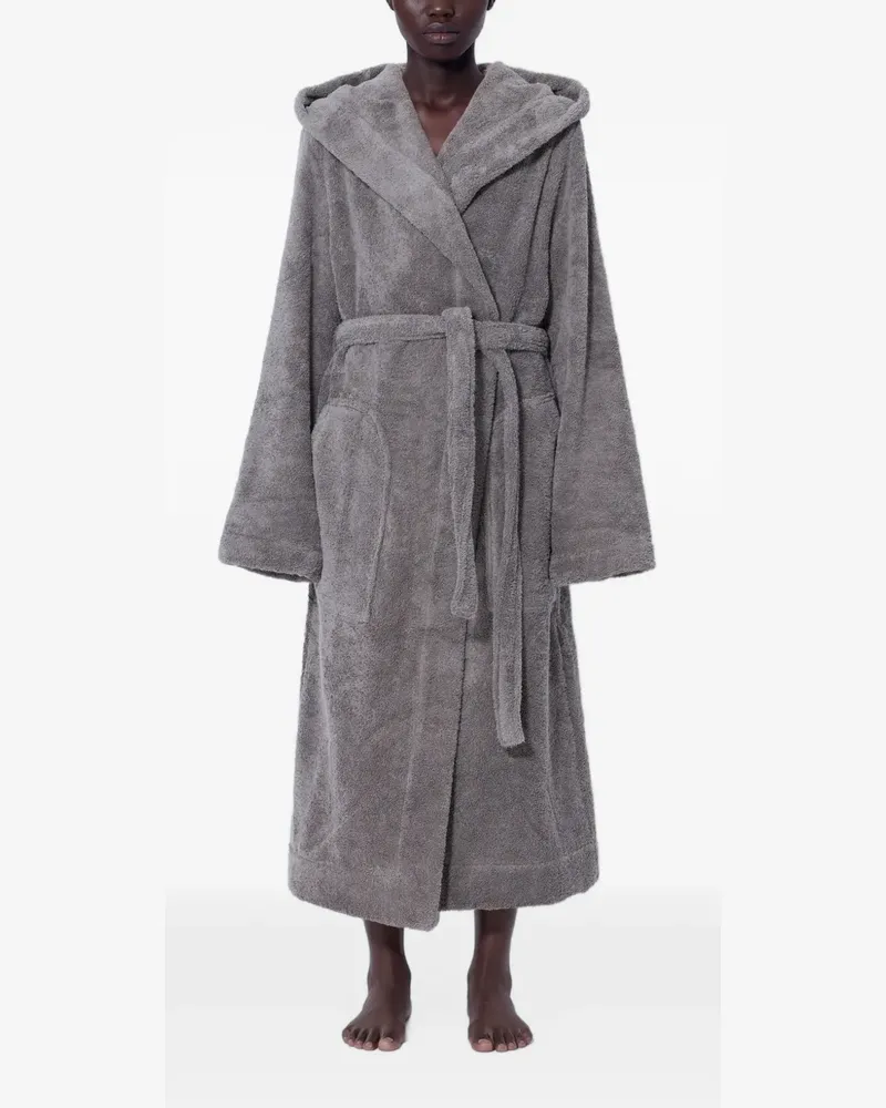 Rick Owens Frottee-Bademantel mit Kapuze - Grau Grau