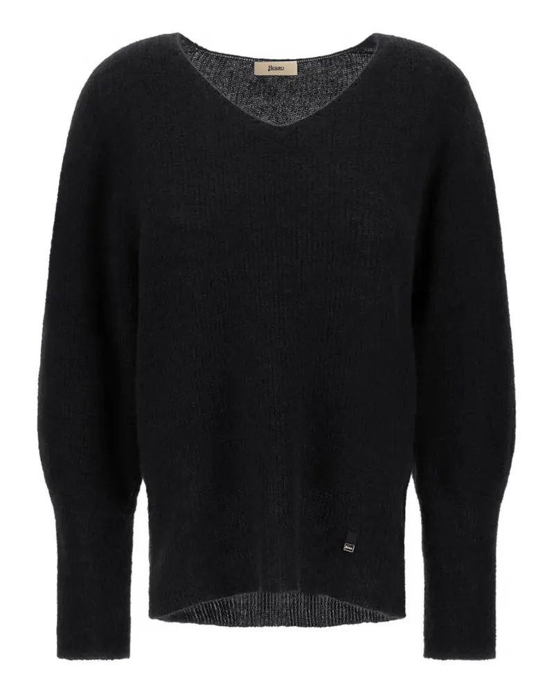 Herno Pullover mit V-Ausschnitt - Schwarz Schwarz