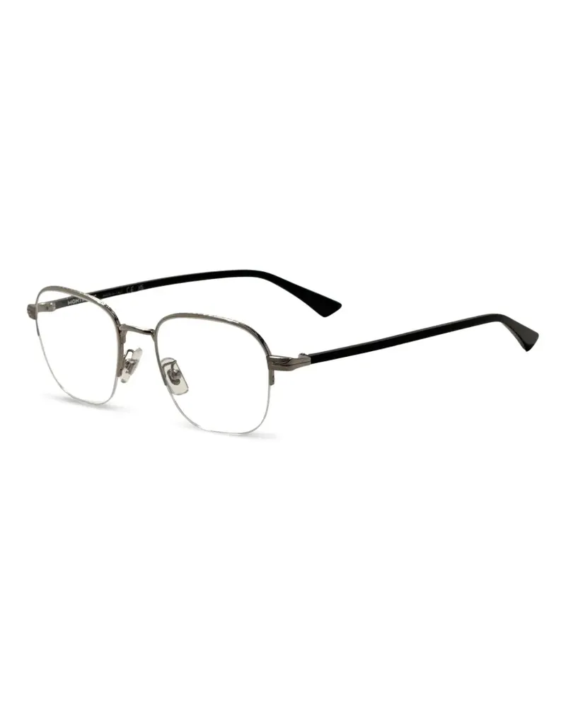 Montblanc Brille mit geometrischem Gestell - Silber Silber