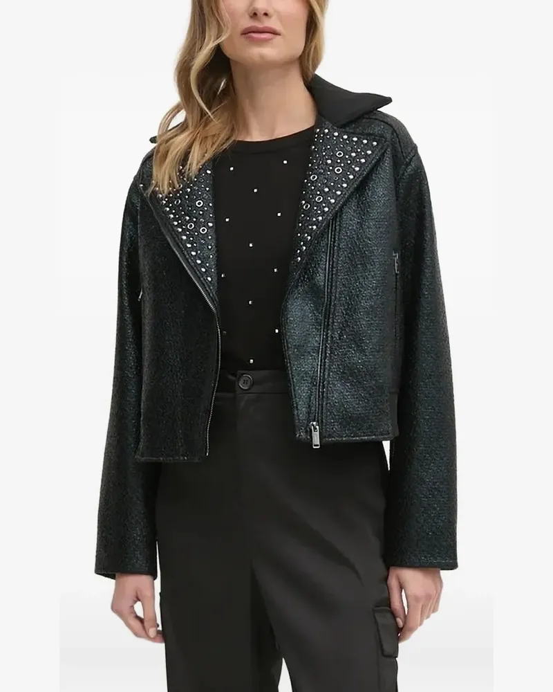 DKNY Bikerjacke mit Nieten - Schwarz Schwarz