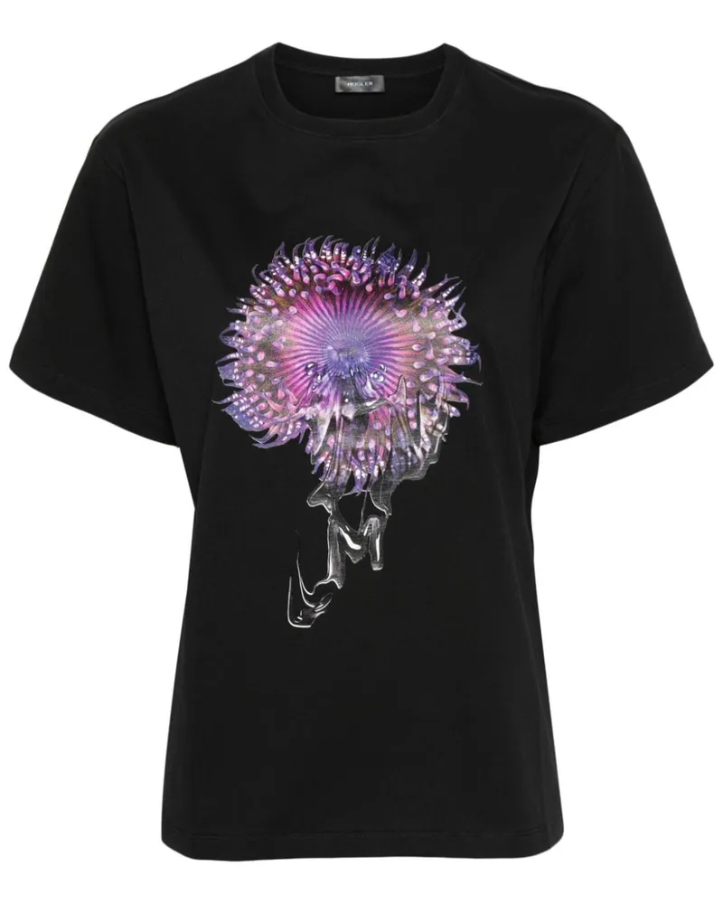 Thierry Mugler Anemone T-Shirt Schwarz