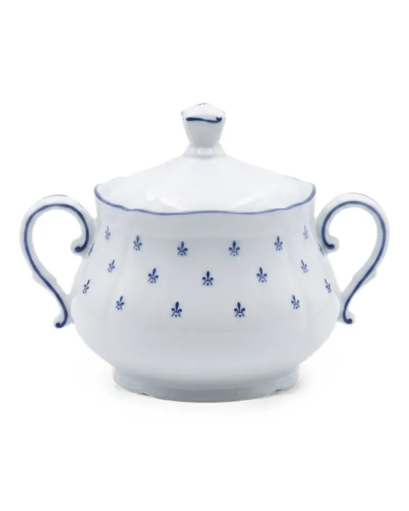 Ginori 1735 Antico Doccia fleur-de-lis sugar bowl - Weiß Weiß