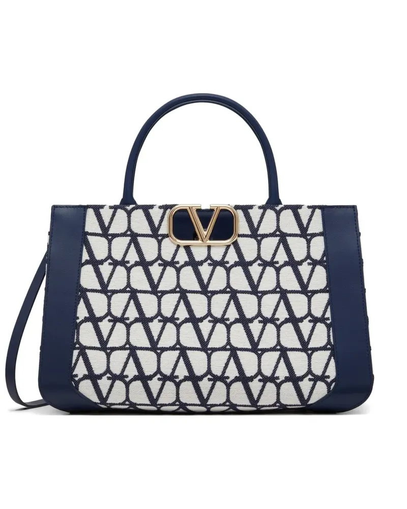 Valentino Garavani Mittelgroße VLogo Signature Toile Iconographe Handtasche - Blau Blau