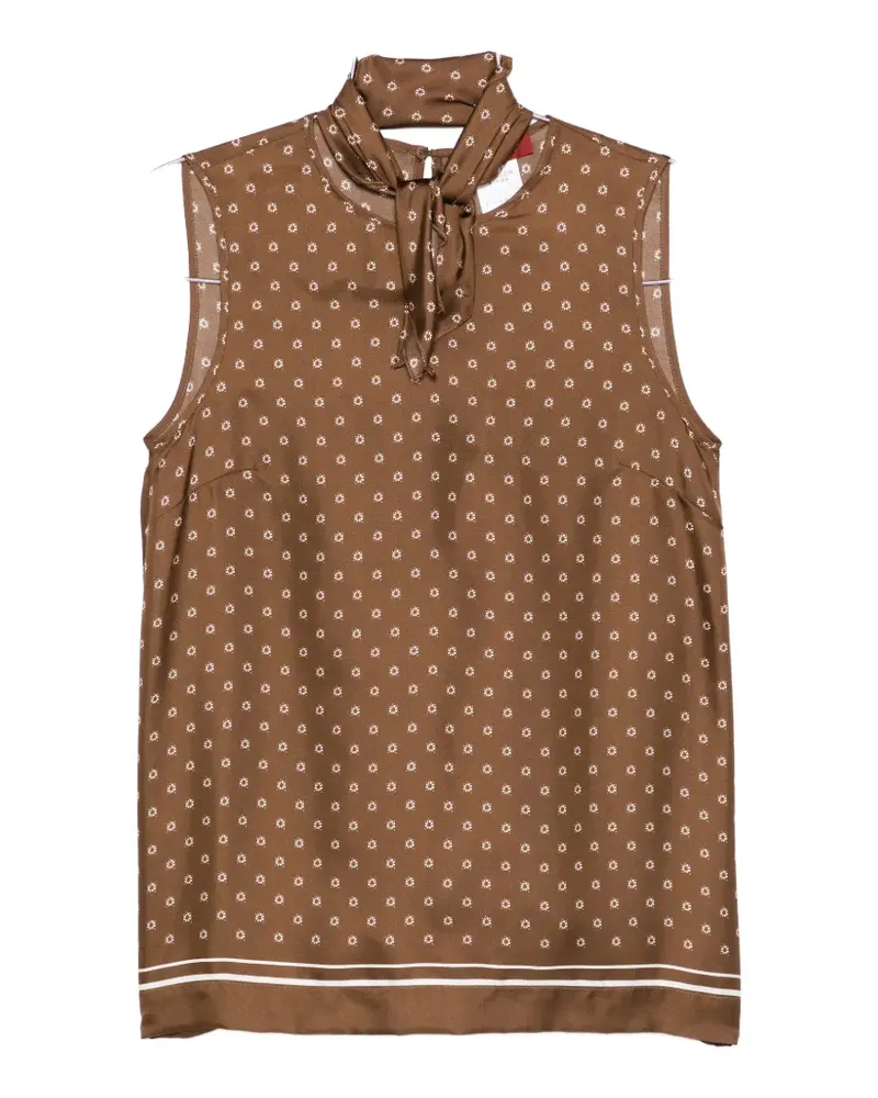 Max Mara Scatola print top - Braun Braun