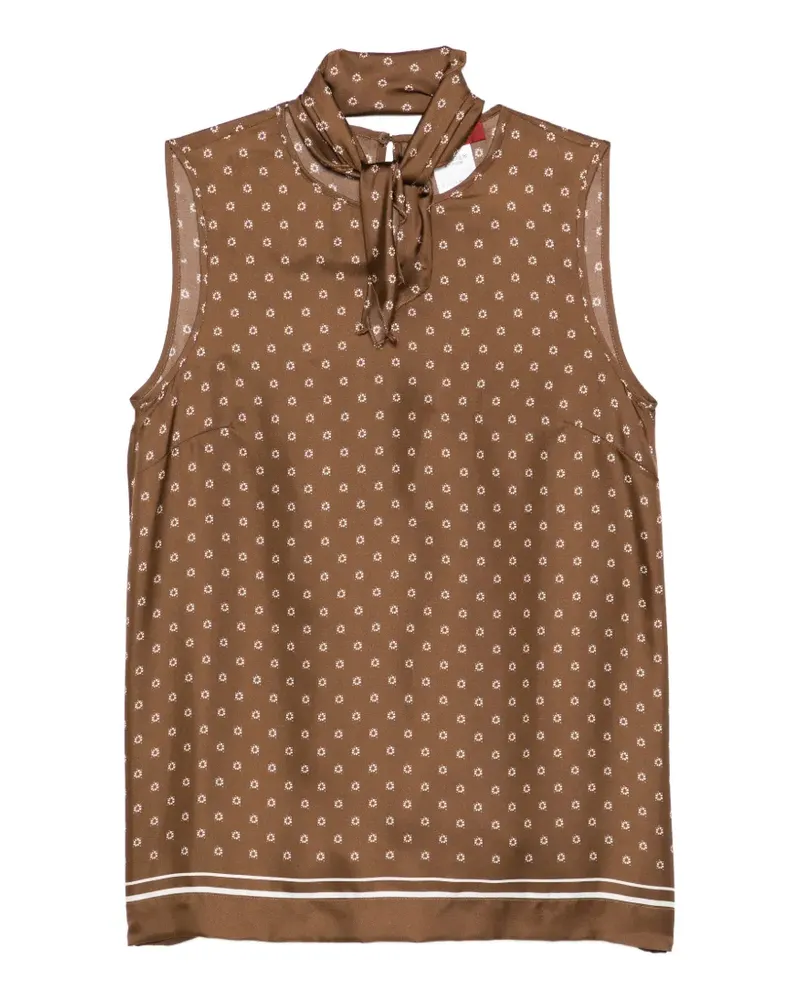 Max Mara Scatola Oberteil mit Print - Braun Braun