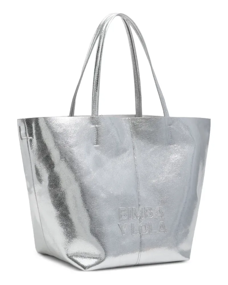 BIMBA Y LOLA Shopper mit Logo - Silber Silber