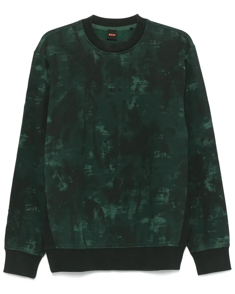 HUGO BOSS We Jungle Sweatshirt - Grün Grün