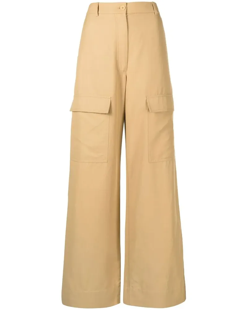 Stella McCartney Hose mit weitem Bein - Nude Nude