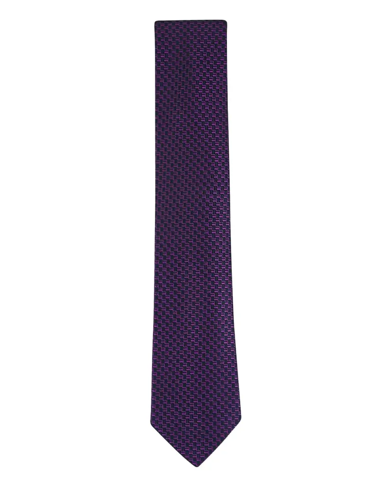 Ermenegildo Zegna patterned tie - Violett Violett