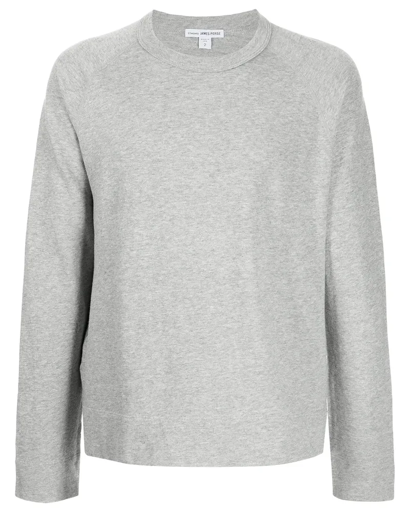 James Perse Fleece-Sweatshirt mit Rundhalsausschnitt - Grau Grau