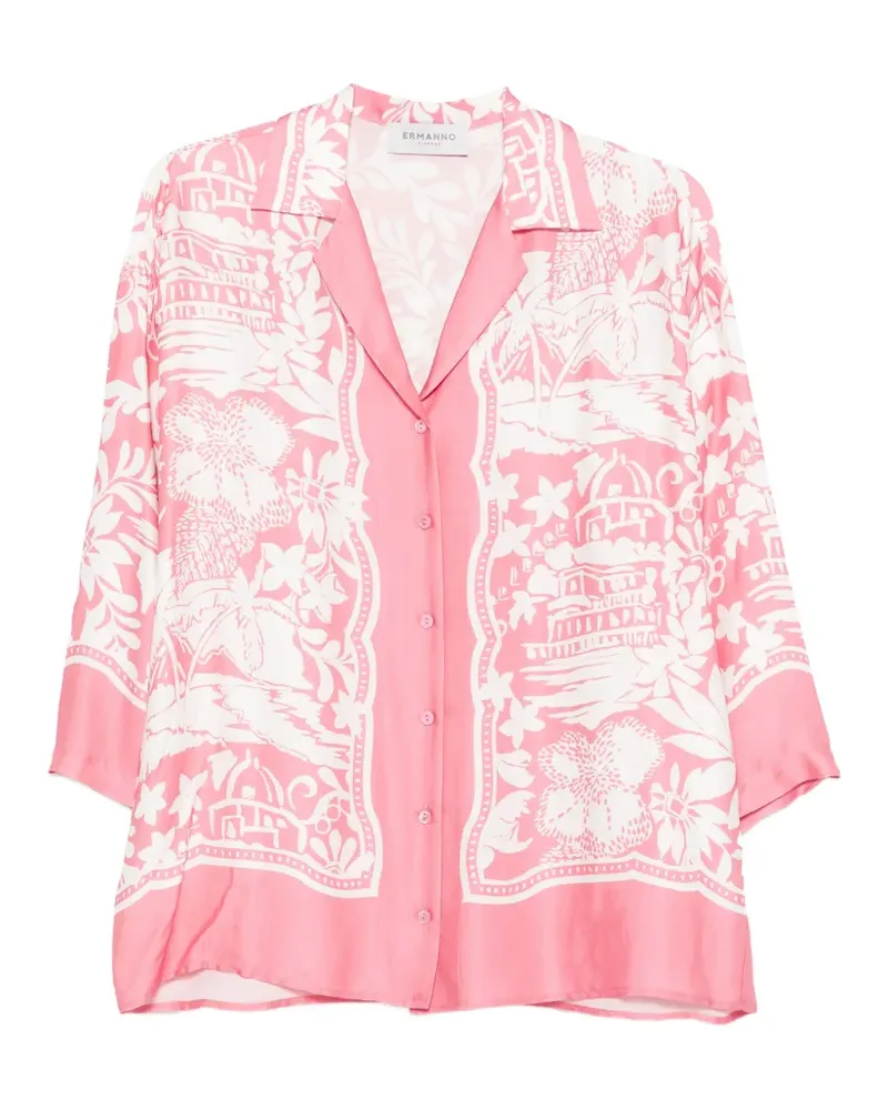 Ermanno Scervino Hemd mit Blumen-Print - Rosa Rosa