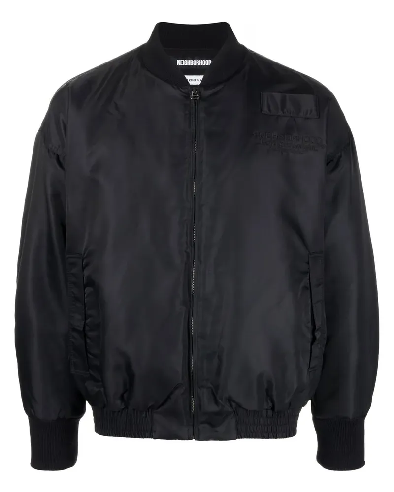 Neighborhood Bomberjacke mit Stickerei - Schwarz Schwarz