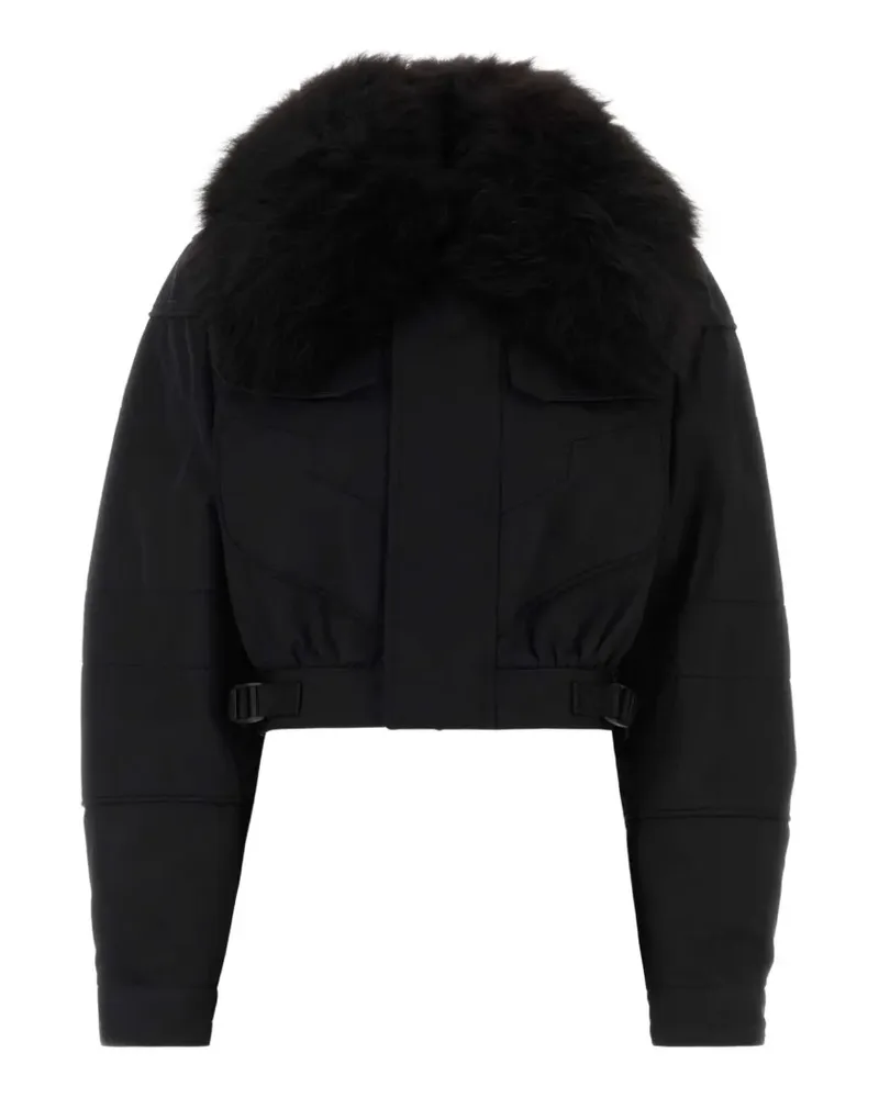 Dsquared2 Gefütterte Jacke mit Faux-Fur-Kragen - Schwarz Schwarz