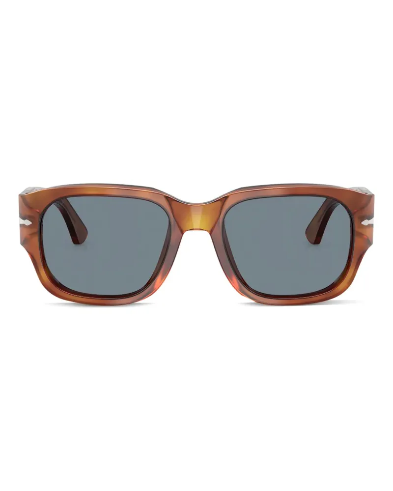 Persol Eckige Sonnenbrille in Schildpattoptik - Braun Braun