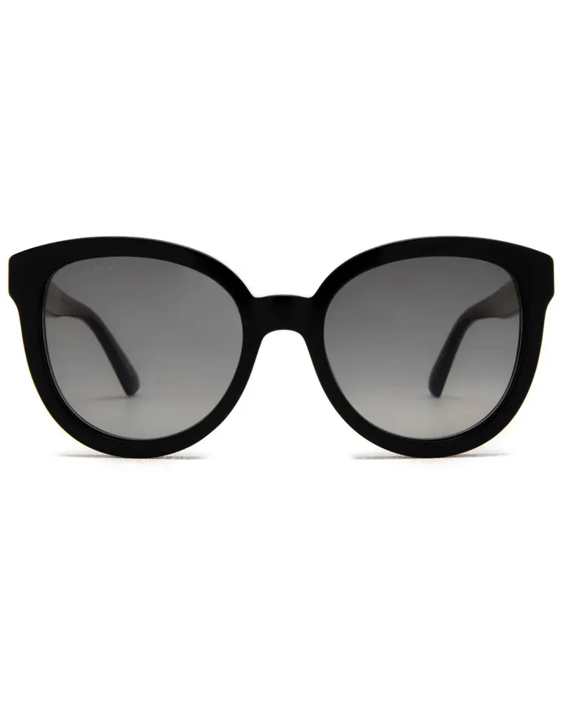Gucci Sonnenbrille mit rundem Gestell - Schwarz Schwarz