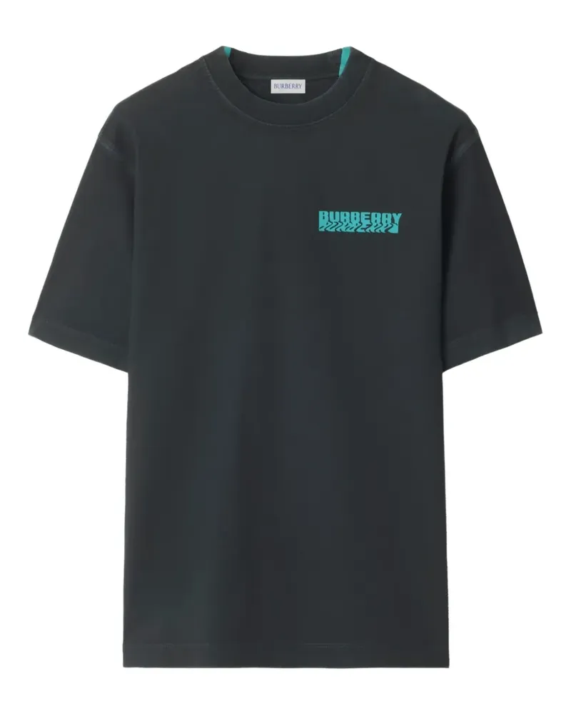 Burberry T-Shirt mit Logo-Print - Grau Grau