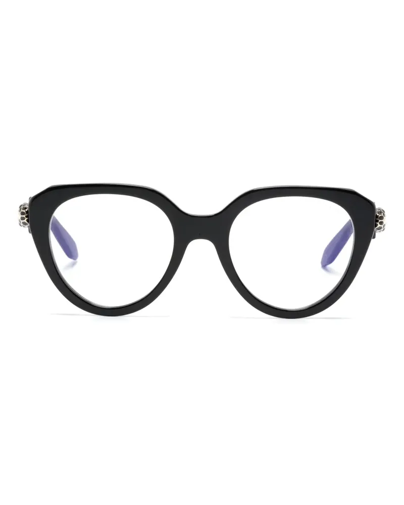 Bulgari Serpenti Brille im Oversized-Look - Schwarz Schwarz