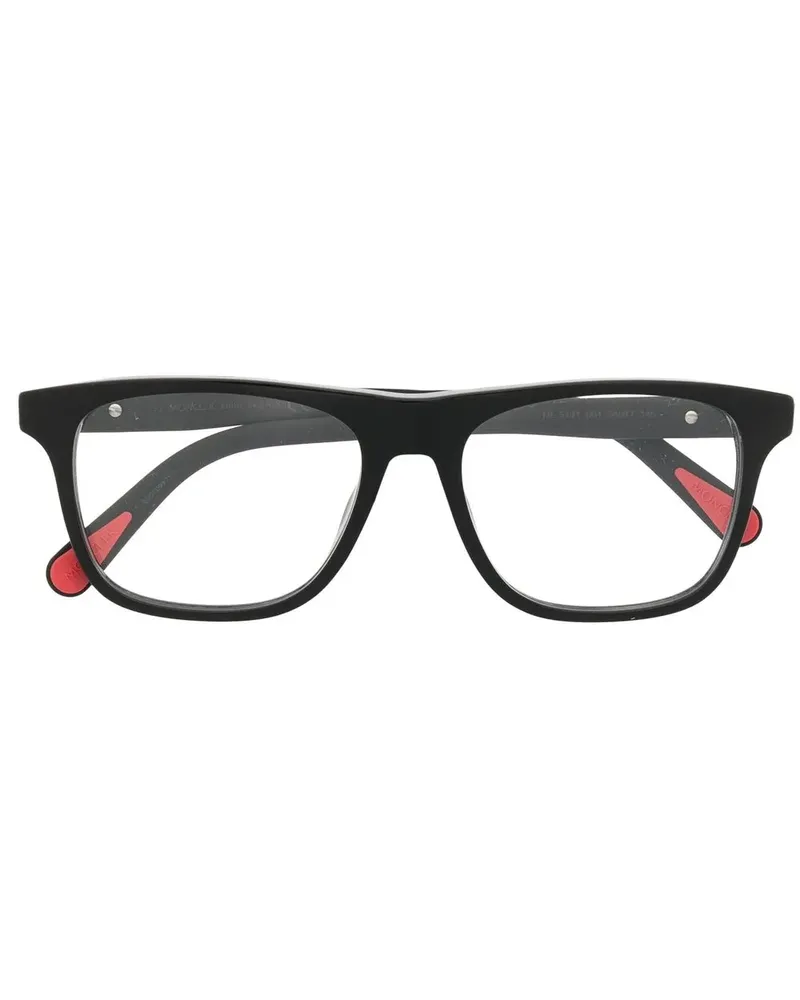 Moncler Brille mit eckigem Gestell - Schwarz Schwarz
