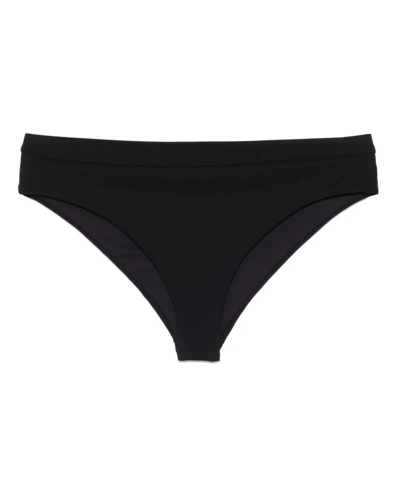 Jil Sander Bikinihöschen mit Logo-Print - Schwarz Schwarz