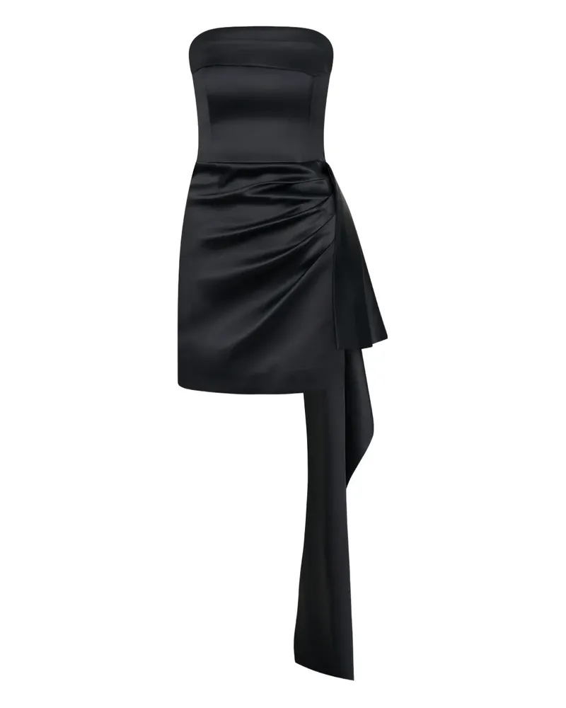 NICHOLAS Drapiertes Calliope Minikleid - Schwarz Schwarz