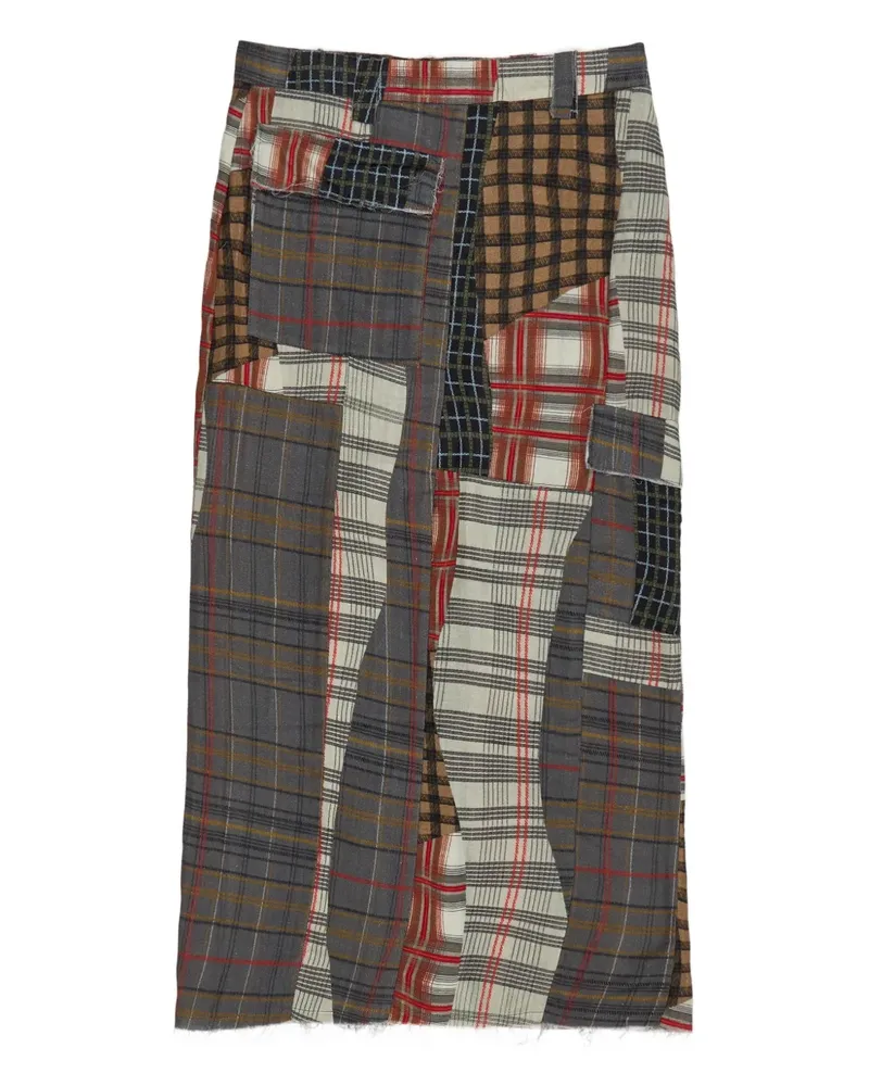 BIMBA Y LOLA Midirock im Patchwork-Look mit Klappentasche - Braun Braun