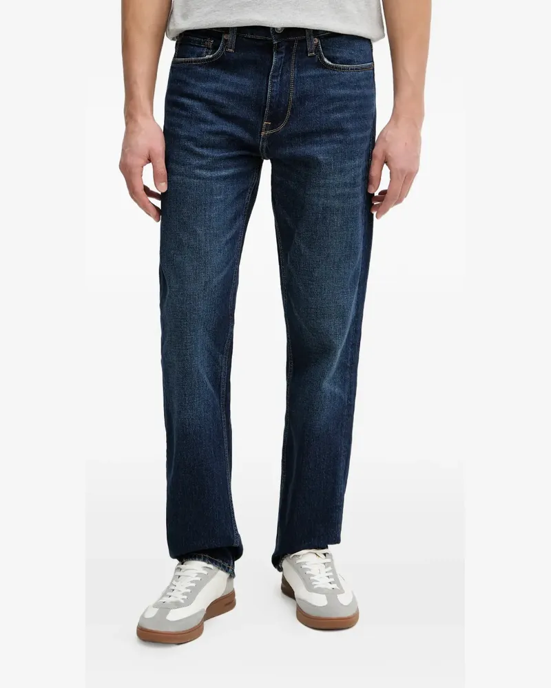 Guess Jeans mit Logo-Patch - Blau Blau