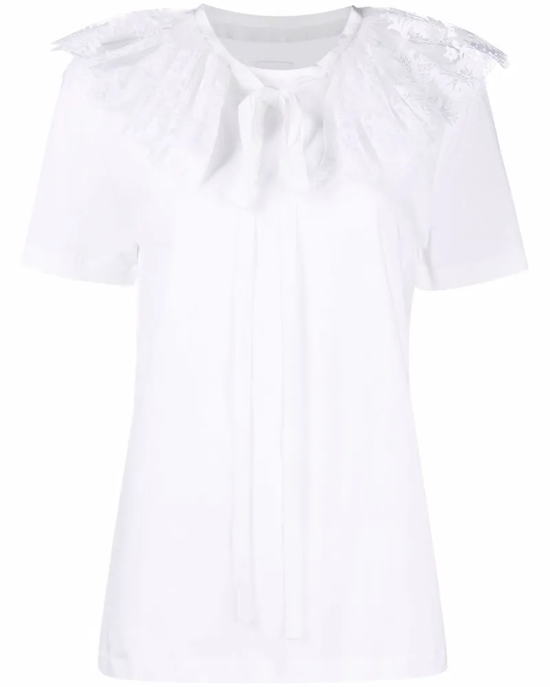 Patou T-Shirt mit abnehmbarem Kragen - Weiß Weiß