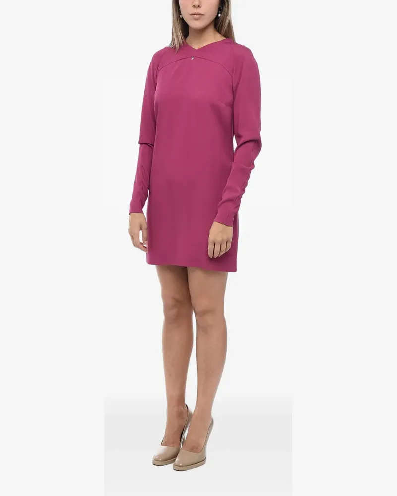 Dsquared2 logo-charm long-sleeve mini dress - Rosa Rosa