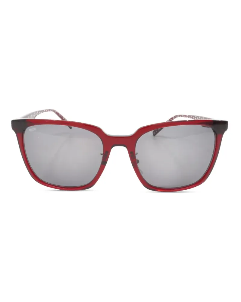 MCM Sonnenbrille mit eckigem Gestell - Rot Rot