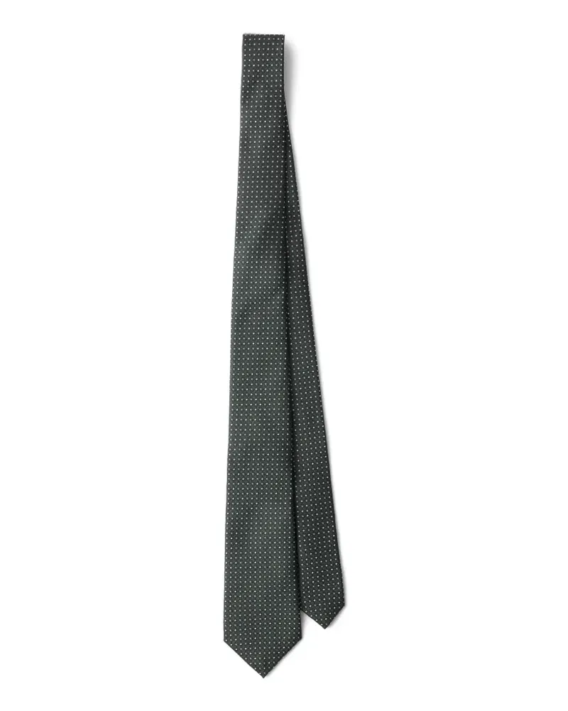 Prada dotted silk tie - Grün Grün