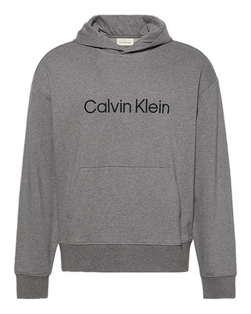 Calvin Klein Hoodie mit Logo - Grau Grau