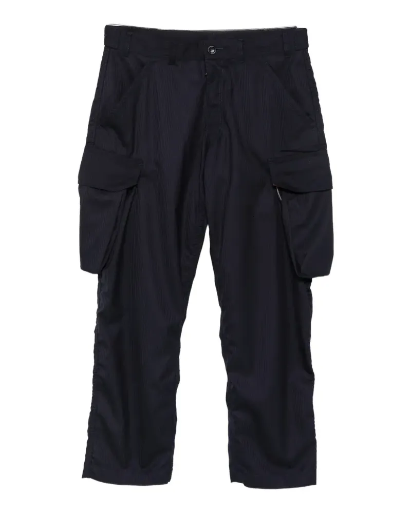 Comme des Garçons pinstripe-pattern cargo pants - Blau Blau