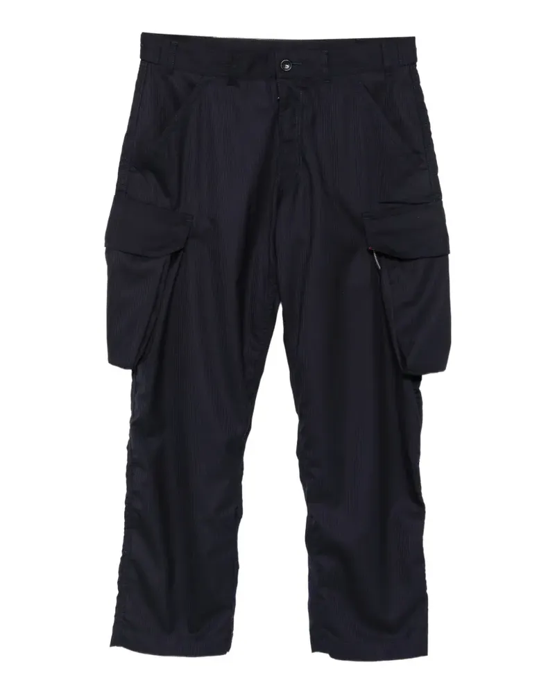 Comme des Garçons pinstripe-pattern cargo pants - Blau Blau