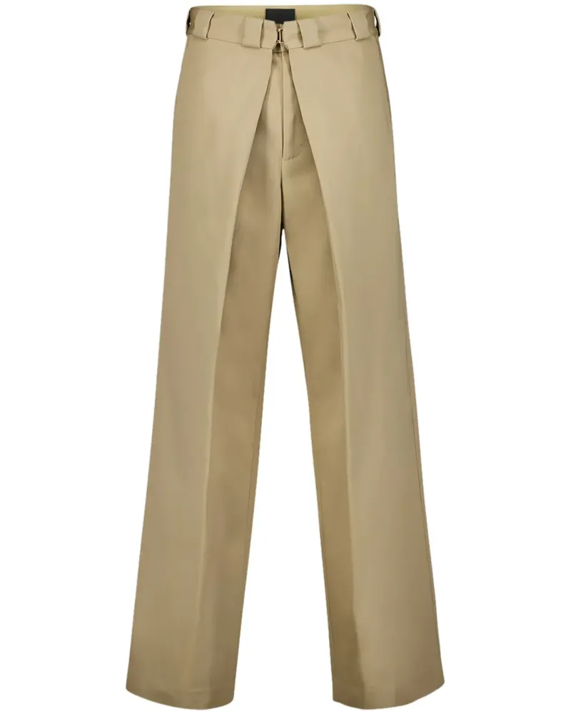 Givenchy Wide-Leg-Hose mit Bundfalten - Nude Nude