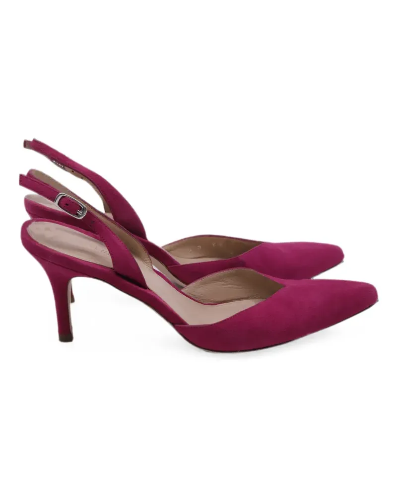 Stuart Weitzman pointed-toe slingback heels - Rosa Rosa