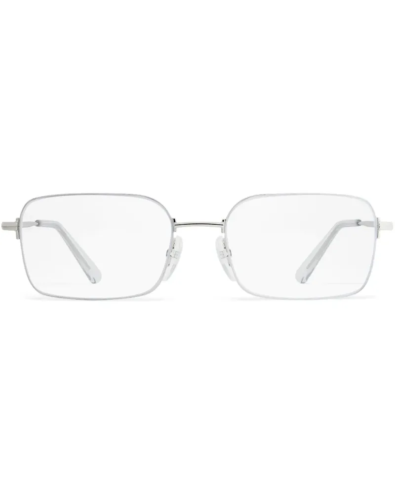 Balenciaga Rahmenlose Brille mit eckigen Gläsern - Silber Silber
